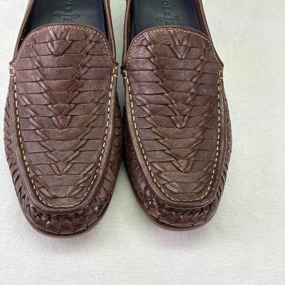 Cole Haan Air Tremont Venetian Loafer Brown Woven Leather Slip On Shoe Mens 8 - Picture 7 of 16